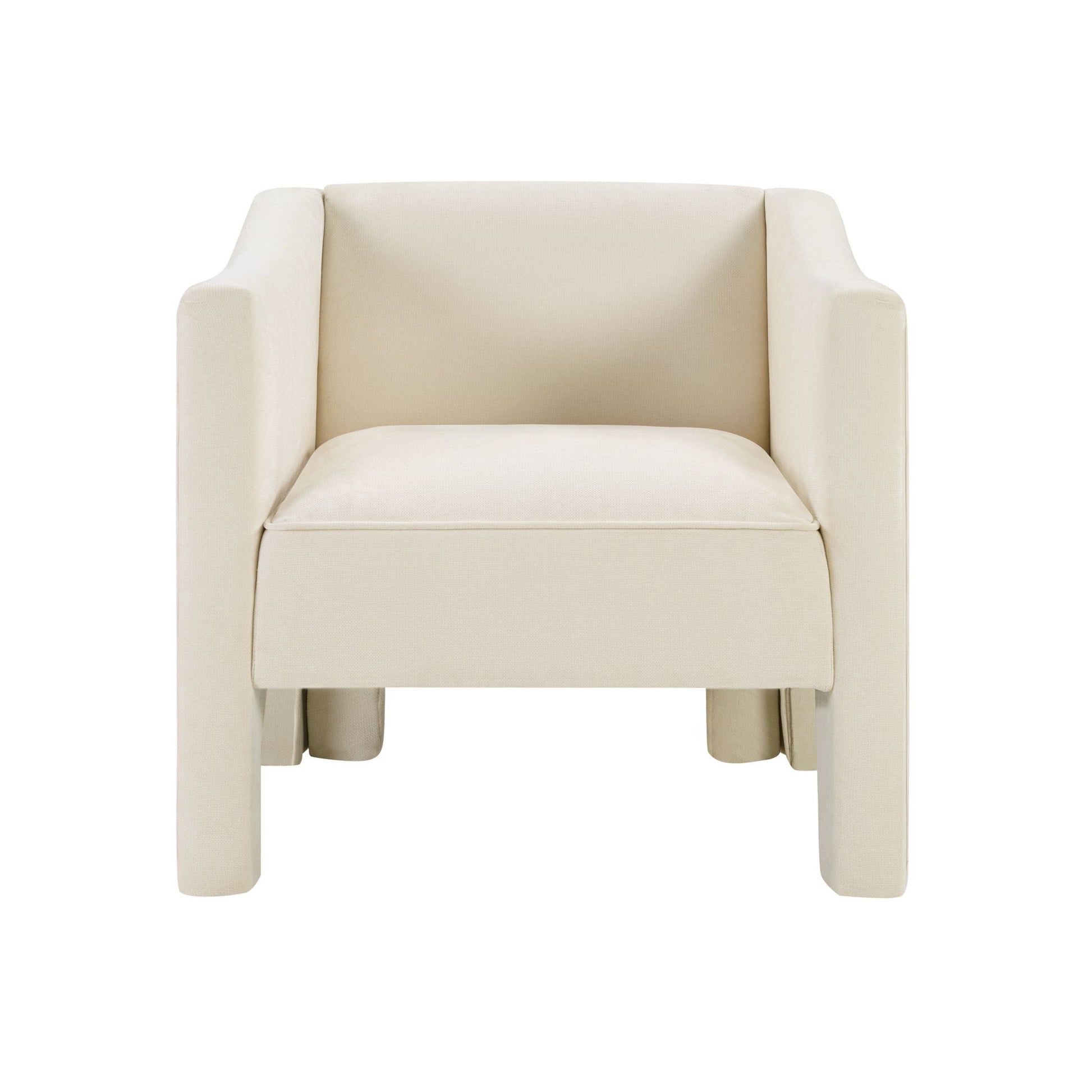 Barrel Accent Chair With Enclosed Arms Noble House