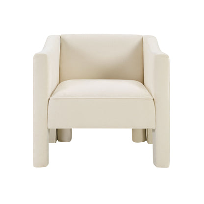 Barrel Accent Chair With Enclosed Arms Noble House