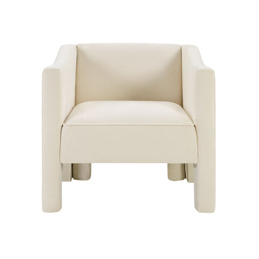 Barrel Accent Chair With Enclosed Arms Noble House
