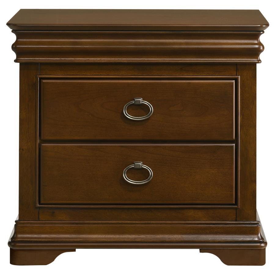 Garland - 3-Drawer Nightstand Bedside Table - Brown Cherry Coaster Fine Furniture