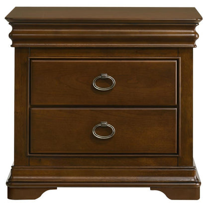 Garland - 3-Drawer Nightstand Bedside Table - Brown Cherry Coaster Fine Furniture