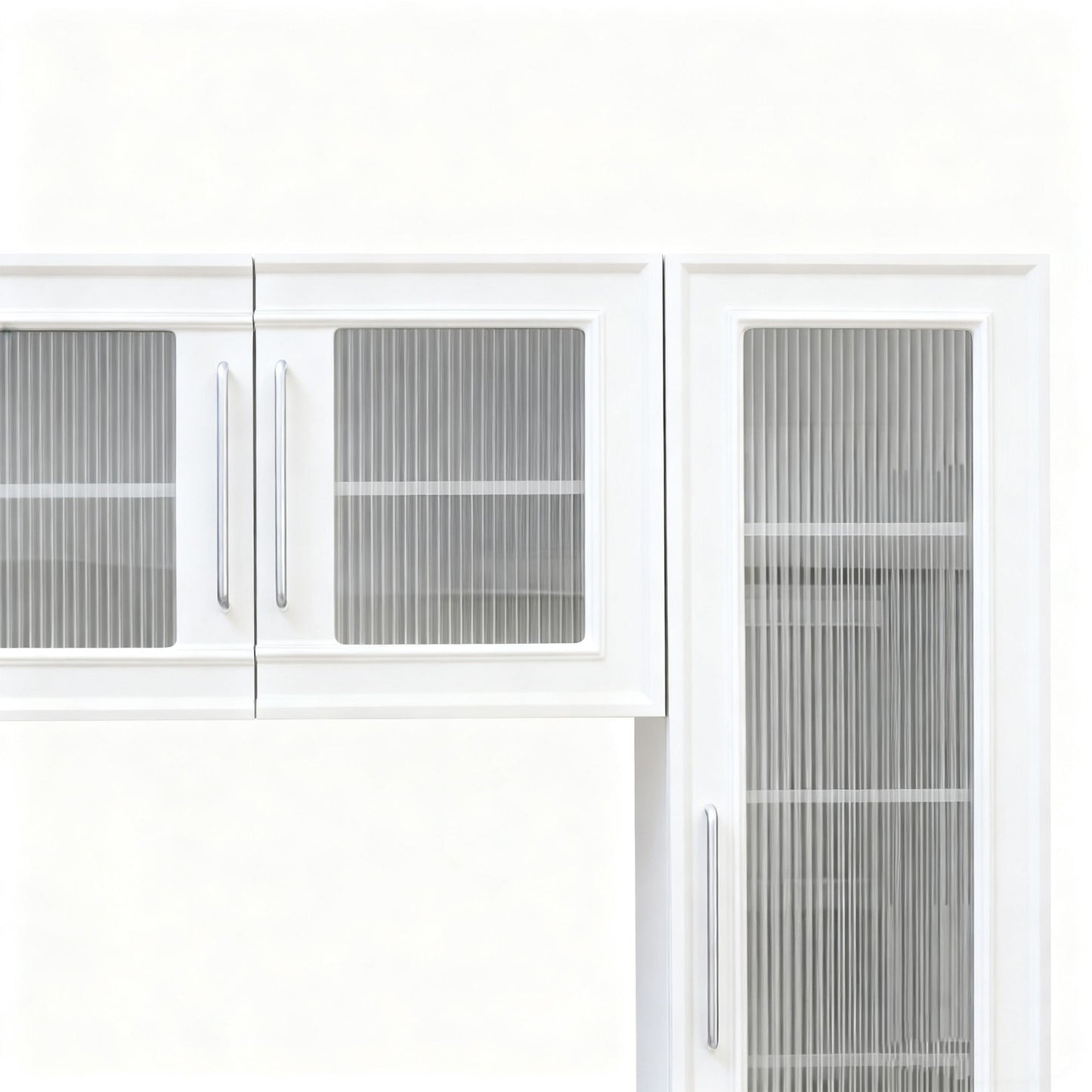 Wall Unit Entertainment Center With Glass Doors For TVs Up To 75" With Drawers For Living Room - White Hearth and Haven