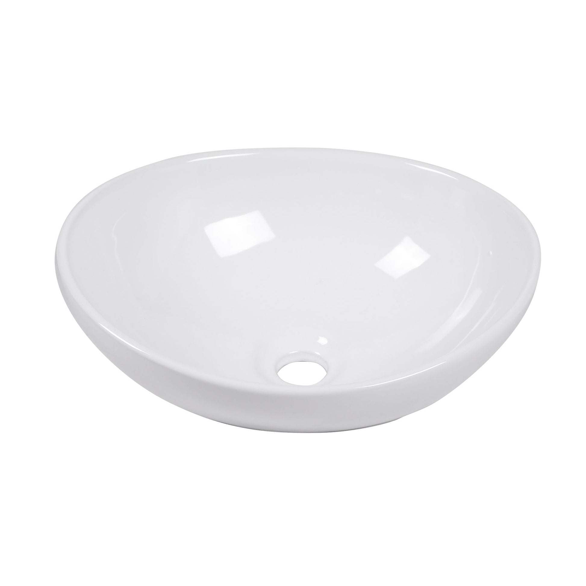 Oval Vessel Bathroom Sink - White Daily Nest