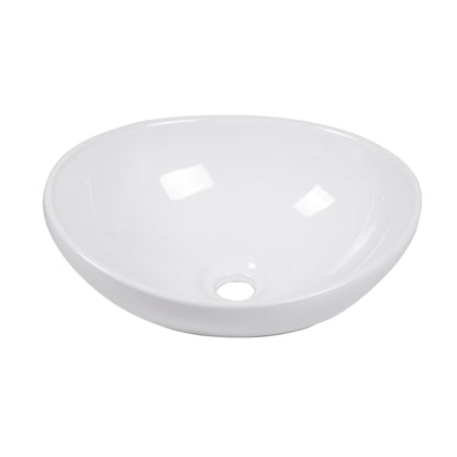 Oval Vessel Bathroom Sink - White Daily Nest