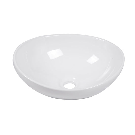 Oval Vessel Bathroom Sink - White Daily Nest