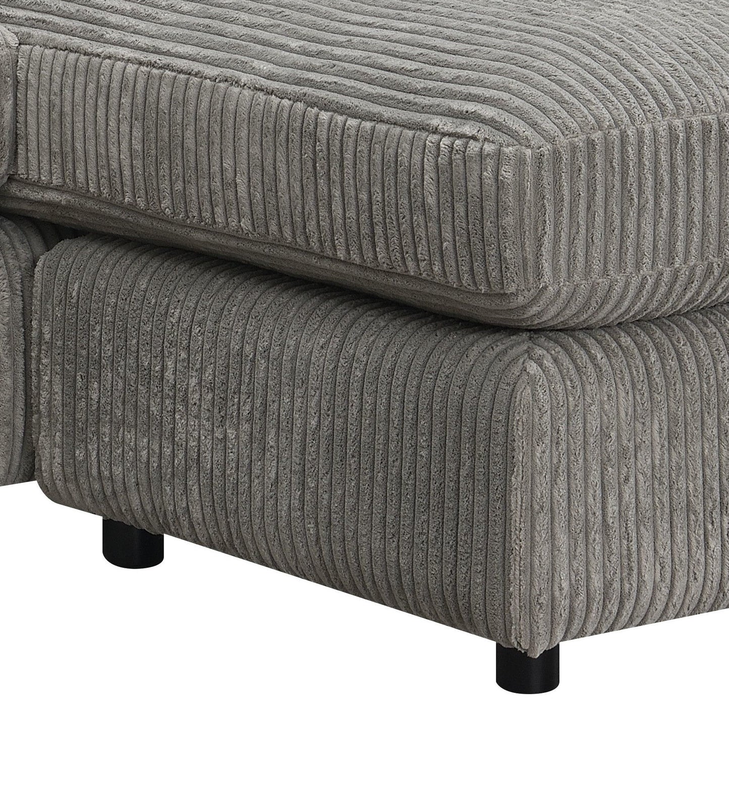 Tavia - Reversible Sectional Sofa With 6 Pillows - Gray Acme