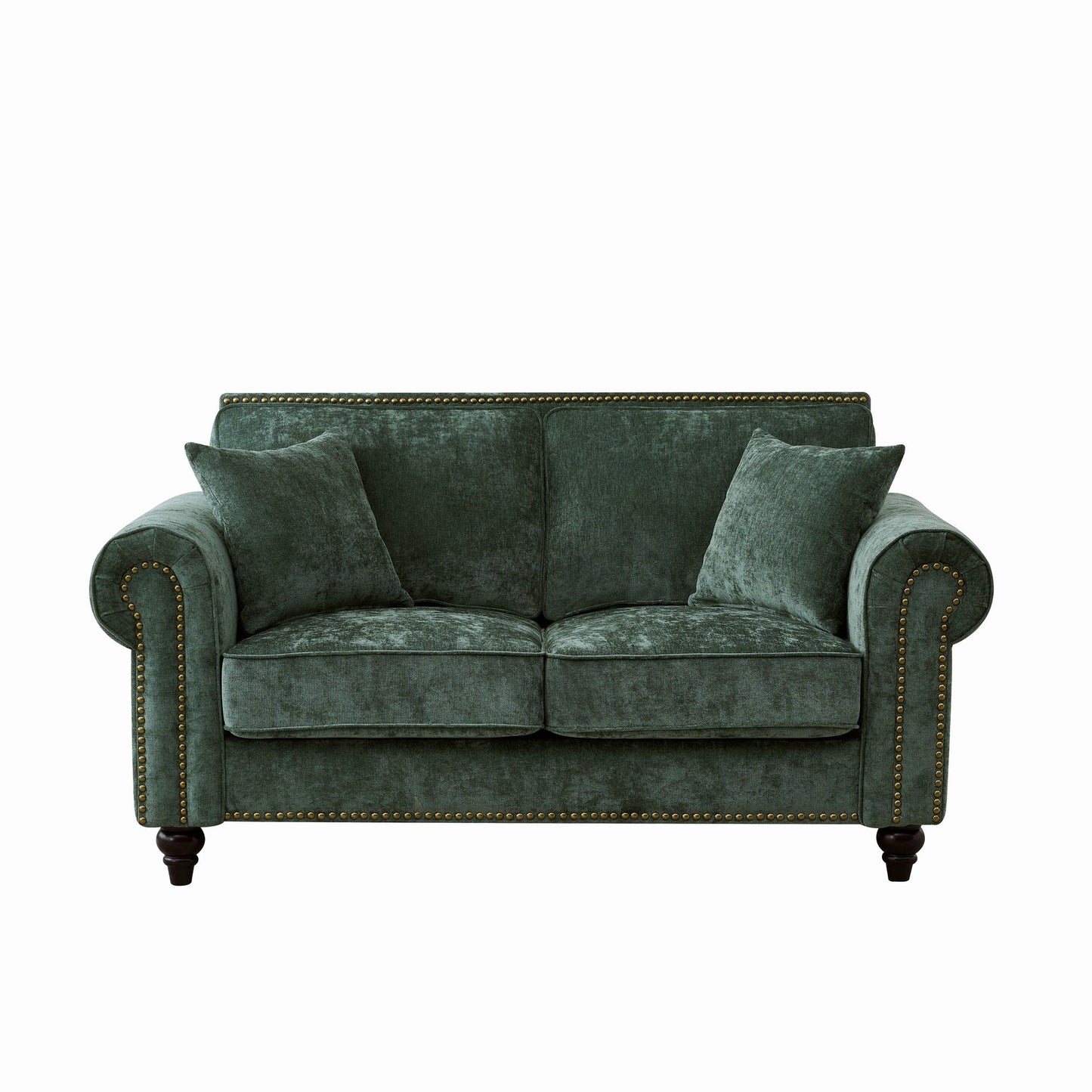 2 Seater Sofa With Rolled Arms, Tufted Upholstered Couch Home Essentials