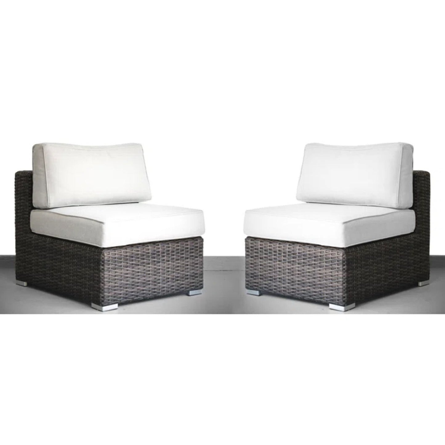 Seating Set With Cushions Handcrafted Wicker Design LSI Patio Furniture