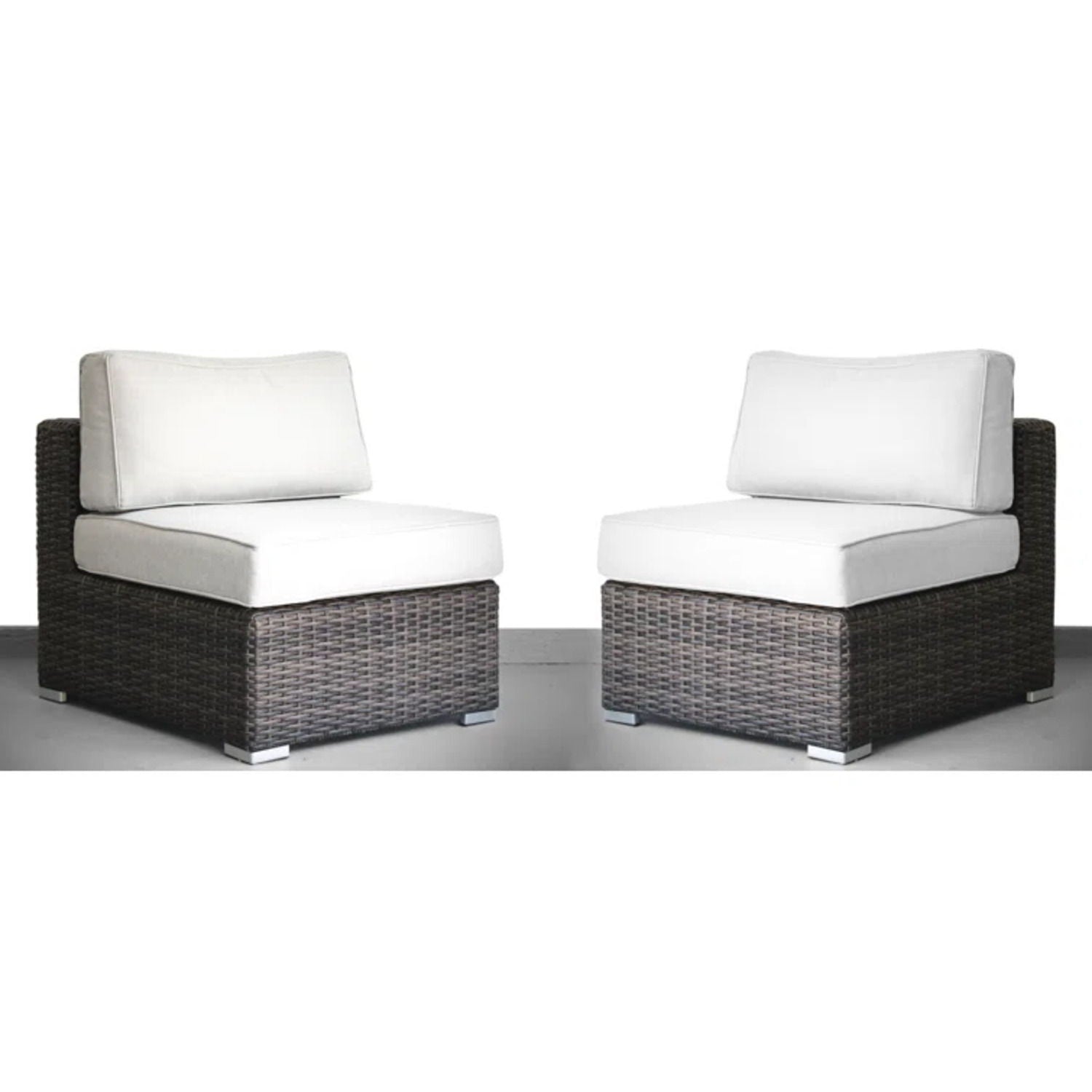 Seating Set With Cushions Handcrafted Wicker Design LSI Patio Furniture