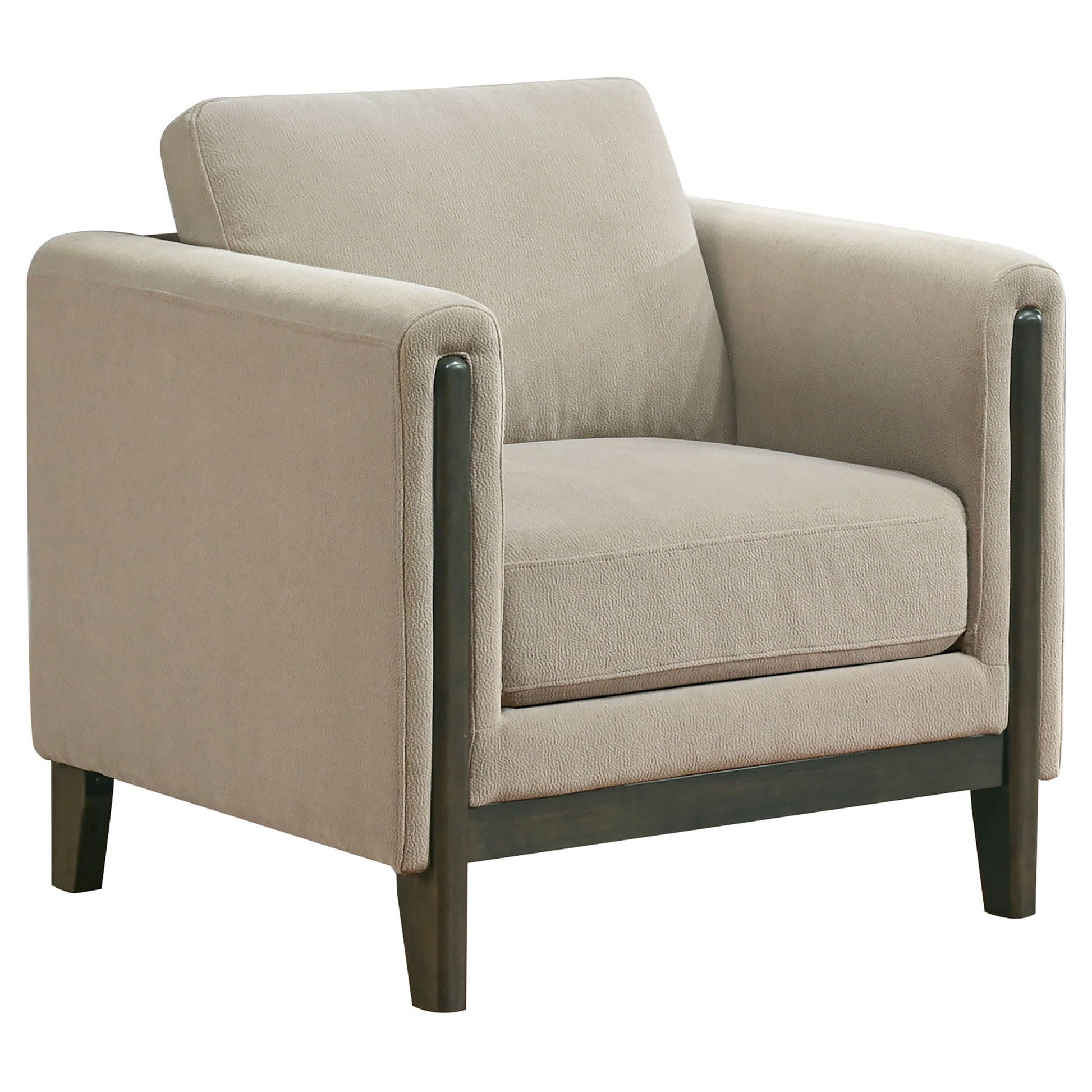 Fisher - Upholstered Panel Arm Accent Chair - Taupe Furniture Max