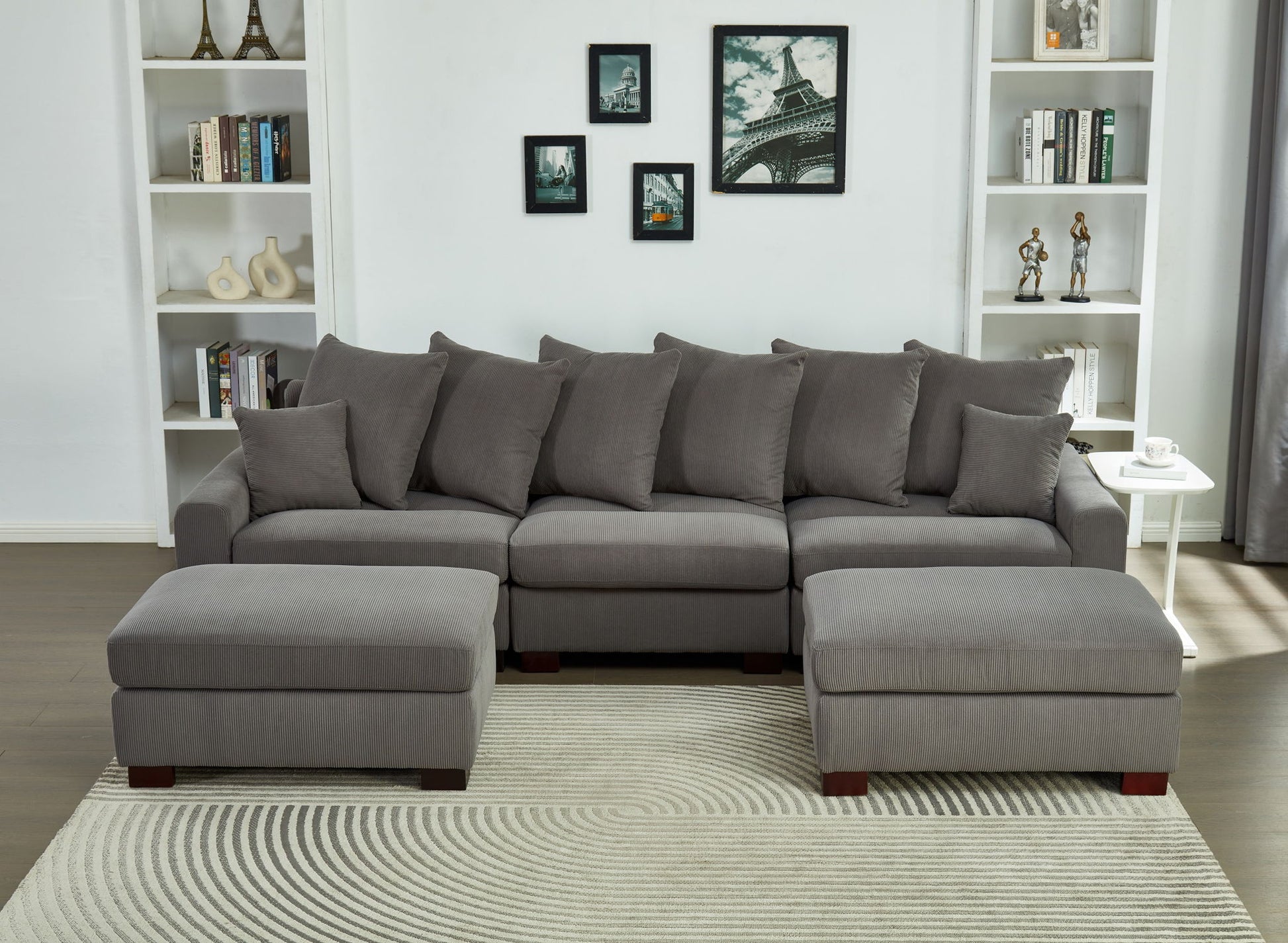 5 Seater Oversized Convertible L & U Shaped Couch Home Essentials