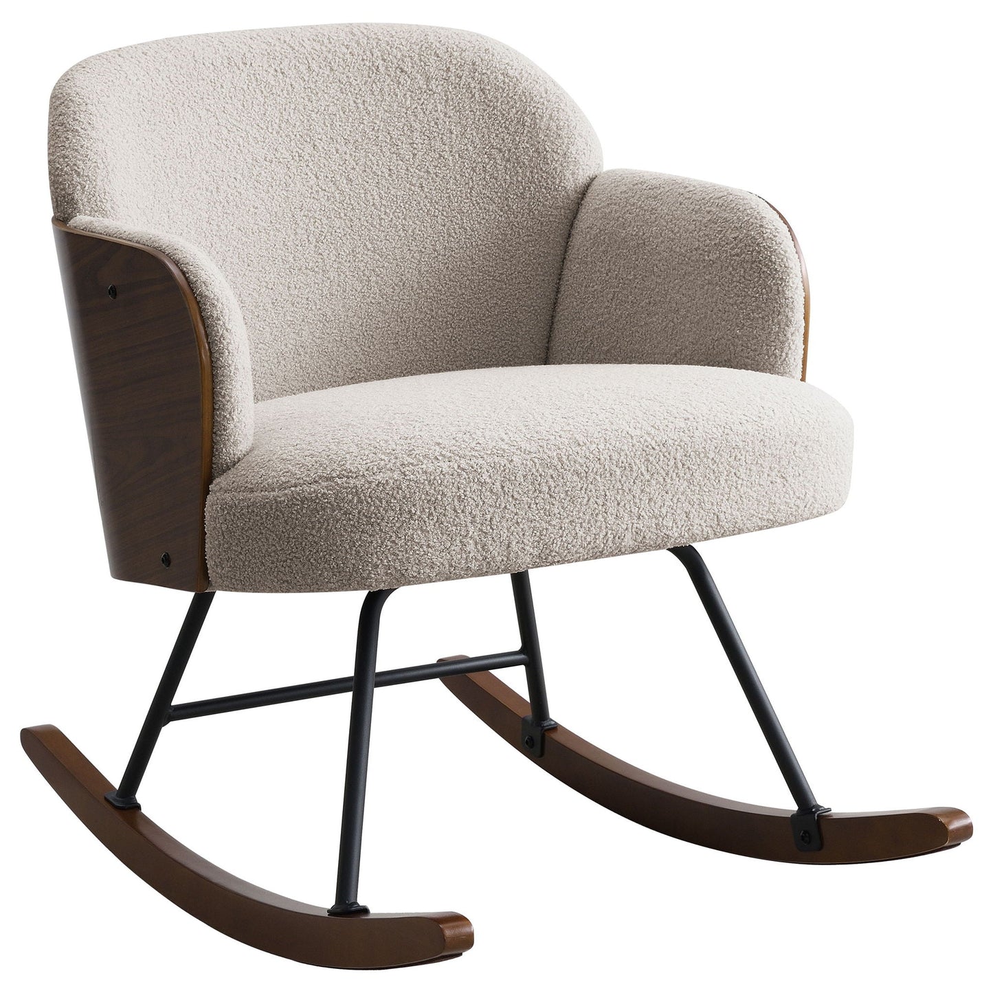 Paige - Boucle Upholstered Mid Back Rocking Chair Coaster Fine Furniture