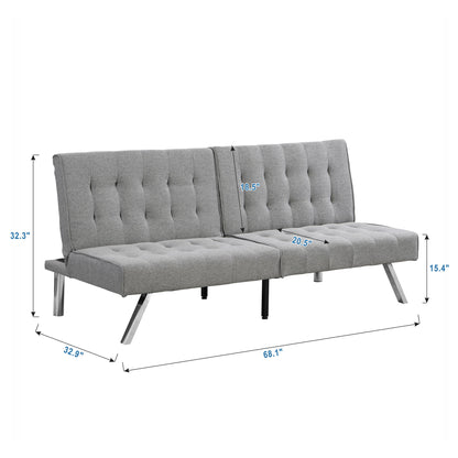 Modern Sofa Bed With Wood Frame And Stainless Legs Home Essentials
