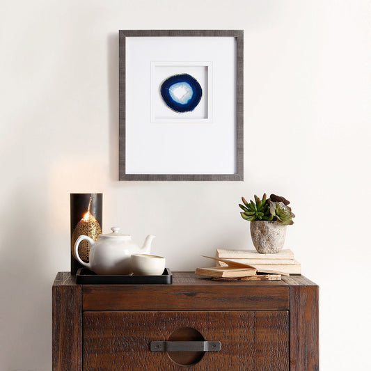 Real Stone Framed Graphic - Blue