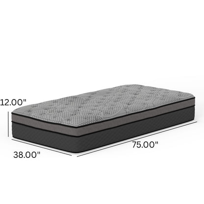 CS Hybrid - 12" Pocket Coil Mattress BedTech