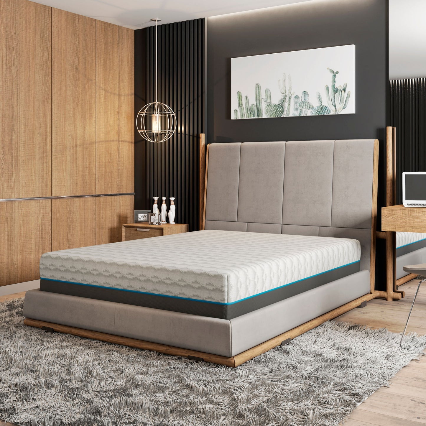 Copper Lux - 12" Soft Memory Foam Mattress With Phase Change Cooling Fabric BedTech