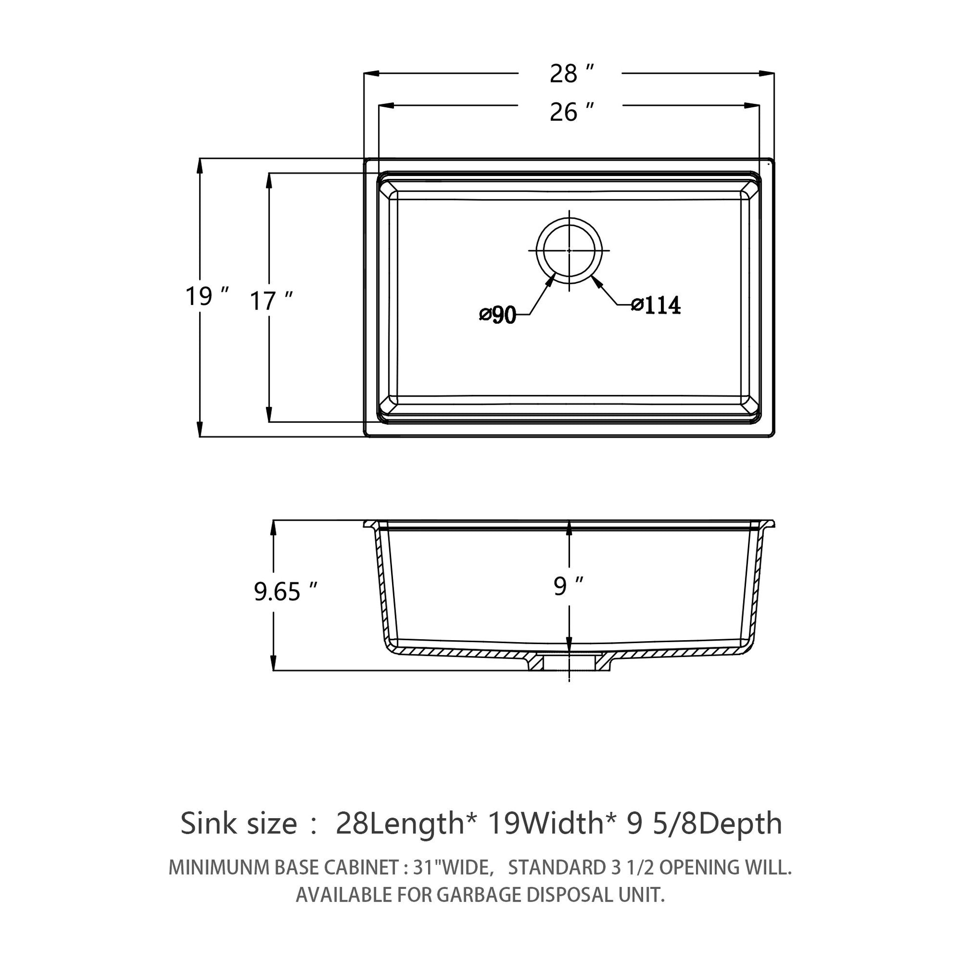 Quartz Kitchen Sink, Composite Workstation, Undermount Daily Nest