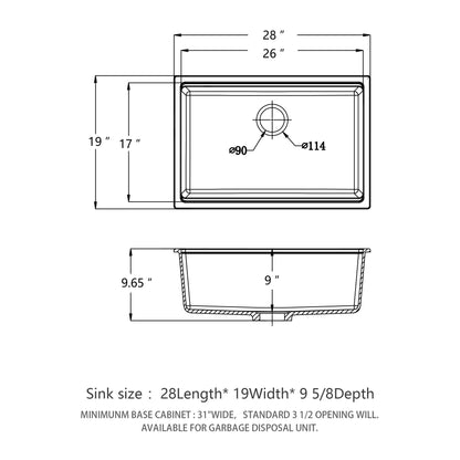 Quartz Kitchen Sink, Composite Workstation, Undermount Daily Nest