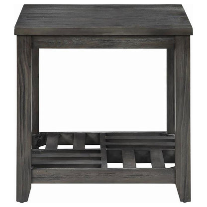 Cliffview - 1-Shelf Square Wood Side End Table - Gray