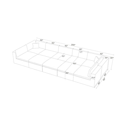 Custom Configuration Modular Sectional With Toss Pillows Home Essentials