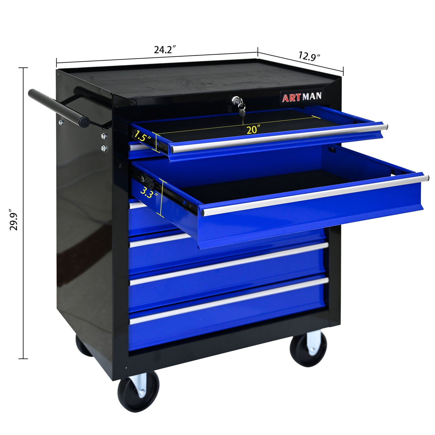 7 Drawers Multifunctional Tool Cart With Wheels Daily Nest