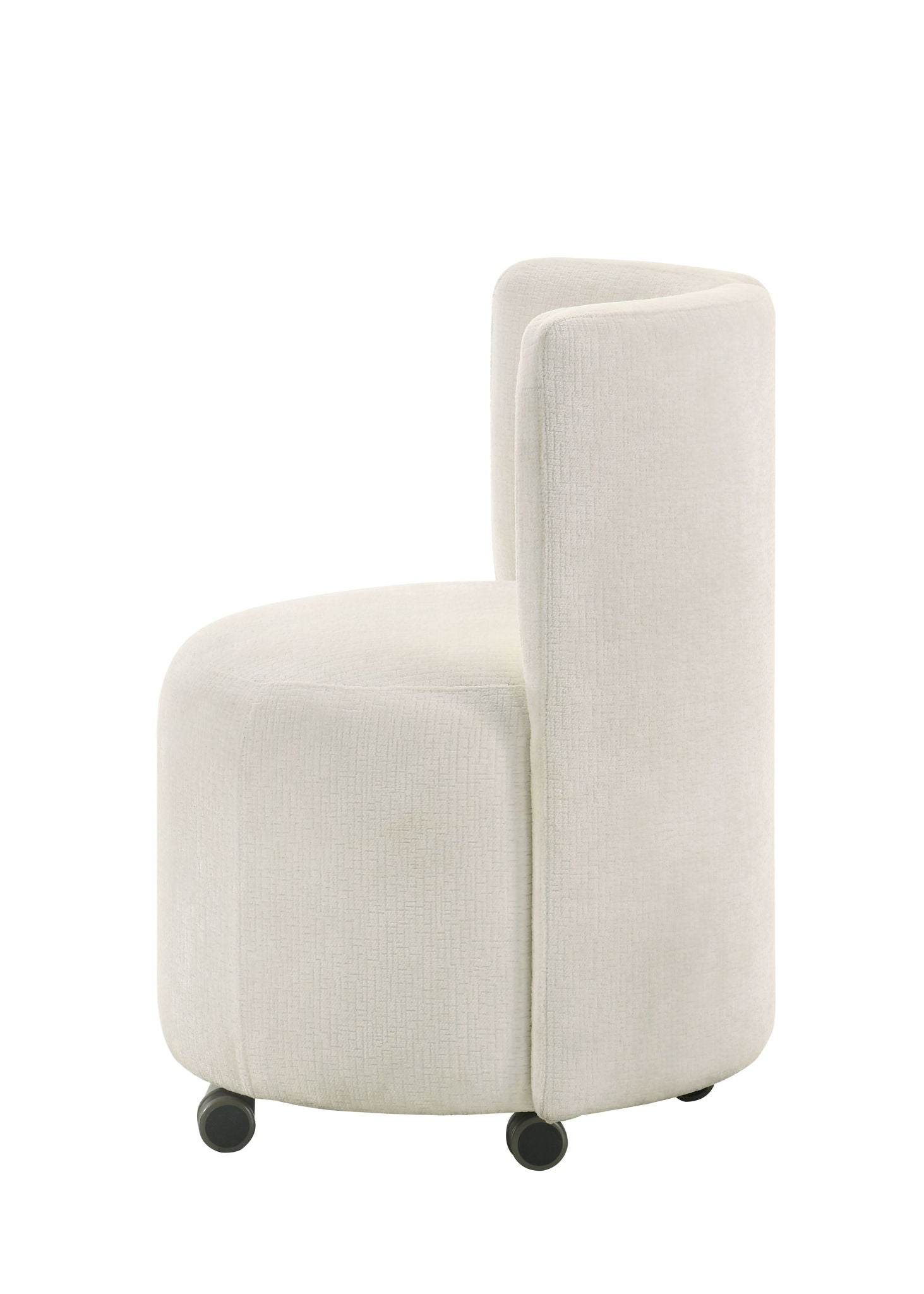 Blayde - Chenille Side Chair With Swivel (Set of 2) - White Acme