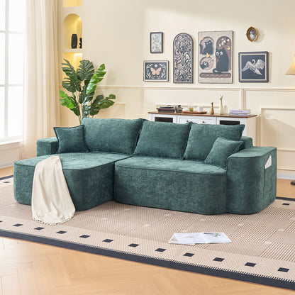 L-Shaped Sectional Sofa Couch With Chaise, Extra Deep Seats Home Essentials