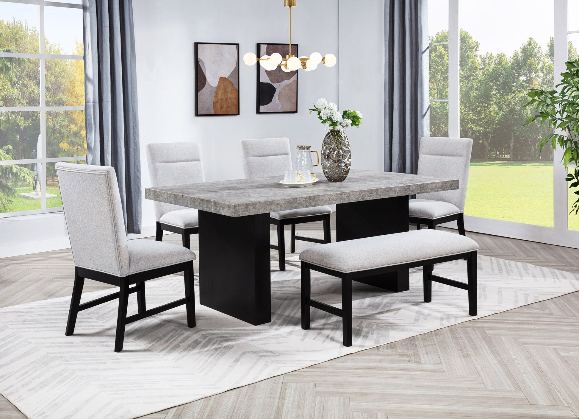 Sebastian - Side Chair (Set of 2) - Black / Gray Crown Mark