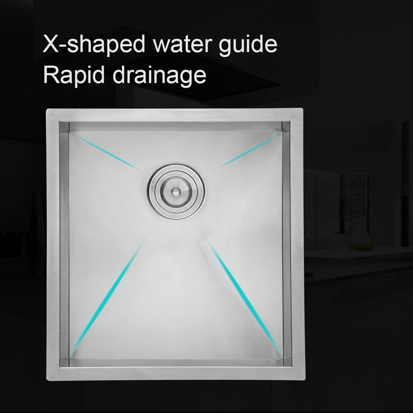 Modern Style Undermount Sink With Stainless Steel, Deep Single Bowl Daily Nest