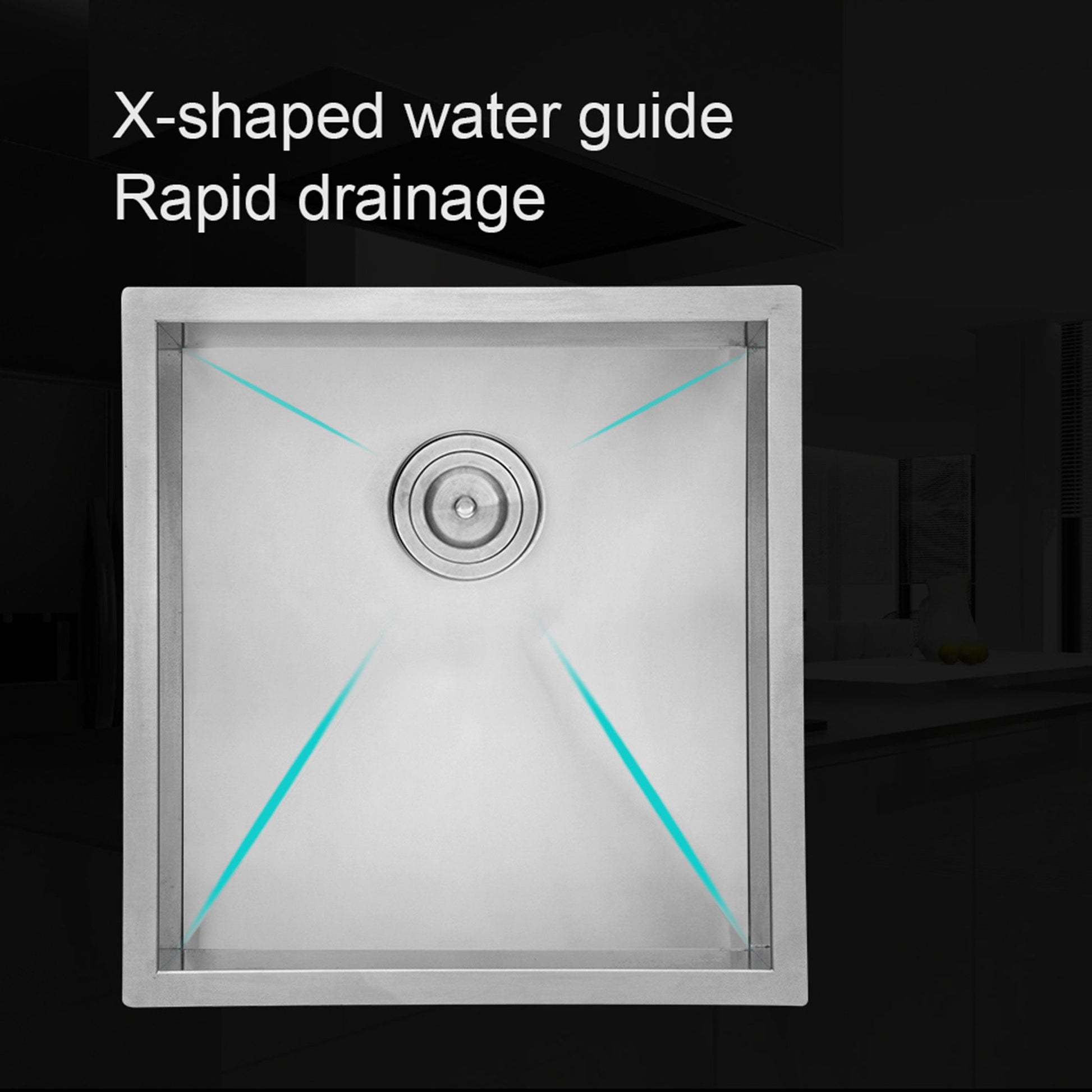 Modern Style Undermount Sink With Stainless Steel, Deep Single Bowl Daily Nest