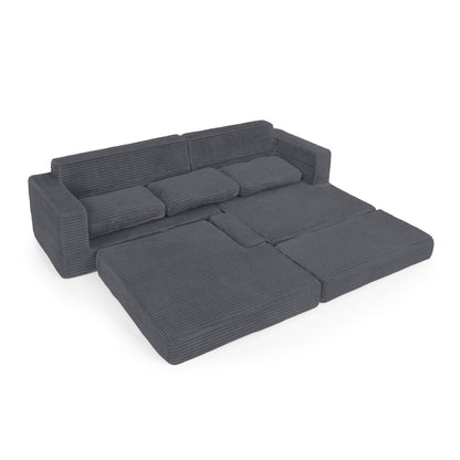 Modern Minimalist L Shape Modular Sectional Sofa, Couch Home Essentials