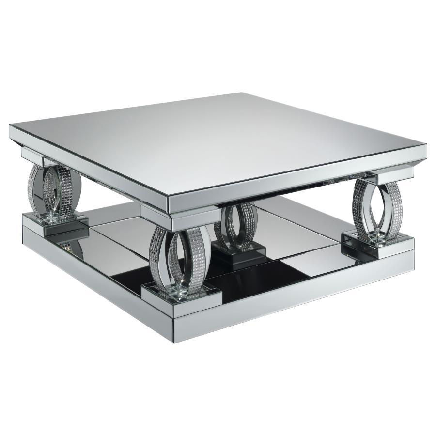 Amalia - Mirrored Coffee Table Set Coaster Fine Furniture