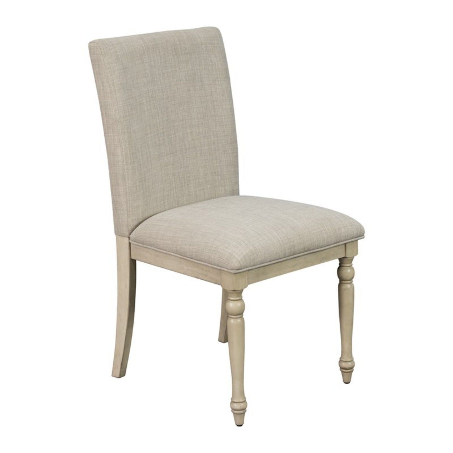 Fiona - Upholstered Dining Chair With Turned Legs (Set of 2) - Light Gray JLA
