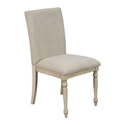 Fiona - Upholstered Dining Chair With Turned Legs (Set of 2) - Light Gray JLA