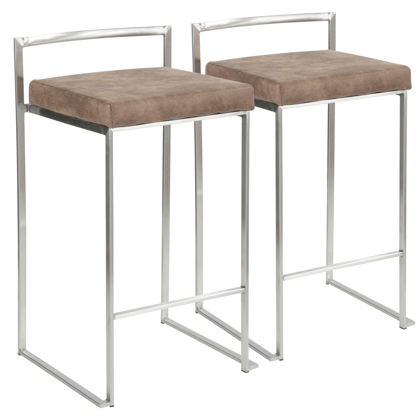 Fuji - Contemporary Elegant Stackable Counter Stool Set Lumi Source
