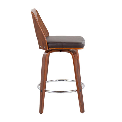 Trilogy - Mid Century Modern Counter Stool (Set of 2) Lumi Source