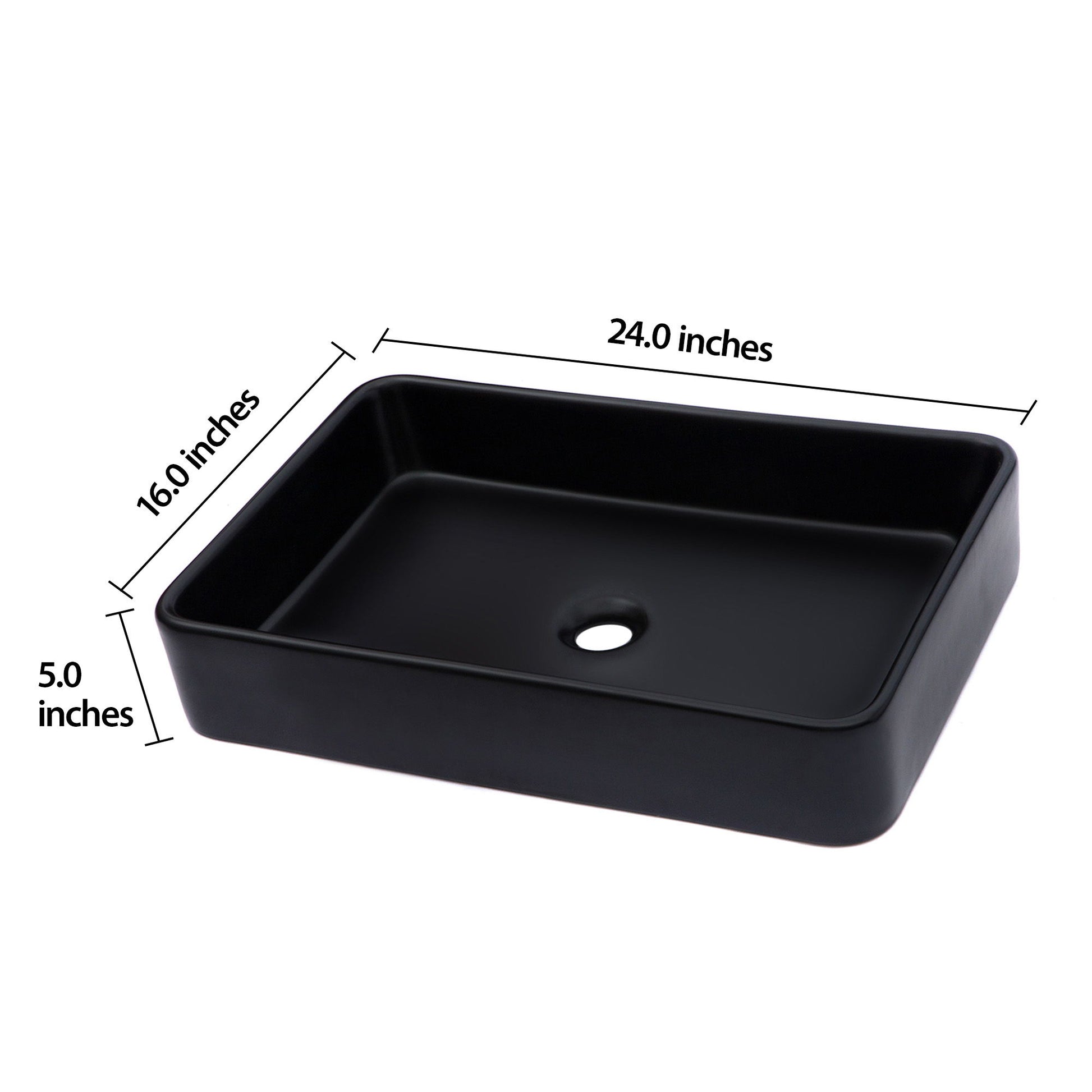 Modern European Design Ceramic Rectangular Vessel Bathroom Sink Daily Nest