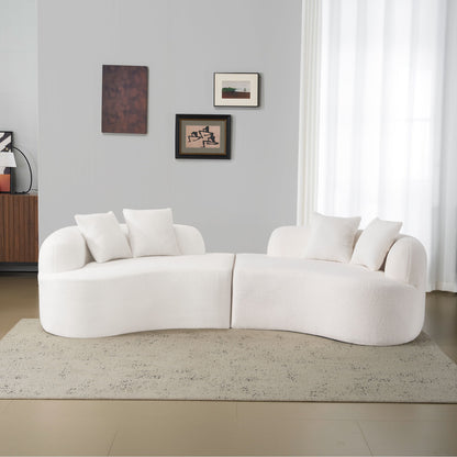 Curved 4 Seater Full Compression Sponge Sofa Home Essentials