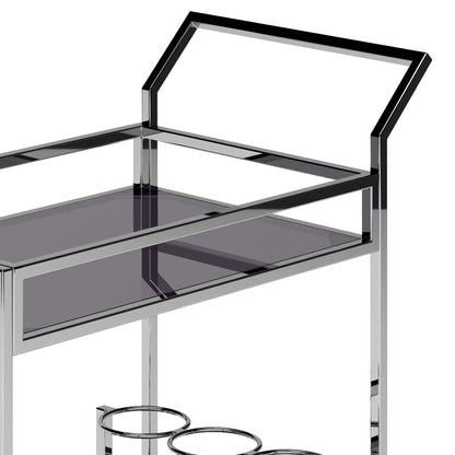 Watts - Bar Cart - Chrome Simpli-Home