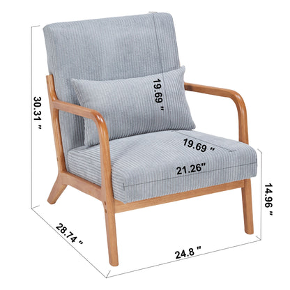 Accent Arm Chair With Pillow Upholstered Home Essentials