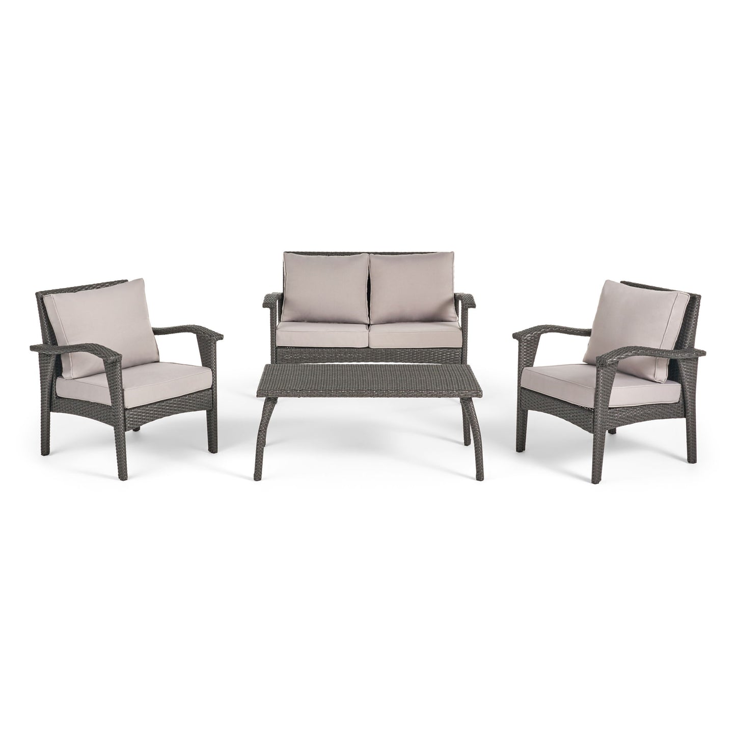 Honolulu - Wicker Set Outdoor Seating Noble House