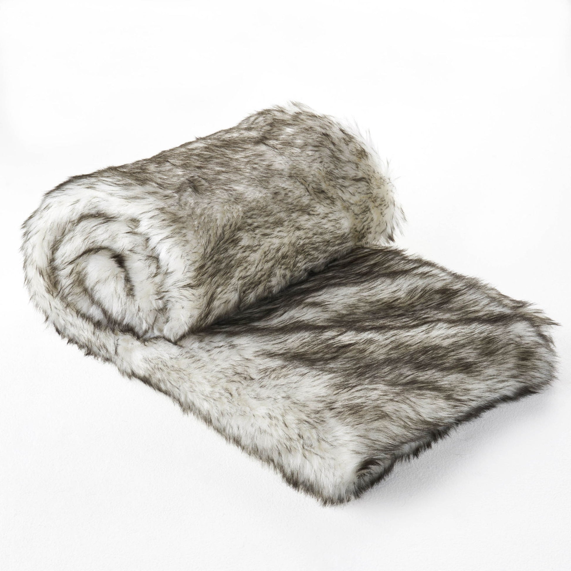 Luxury Throw Blanket With Streaks - Gray Noble House