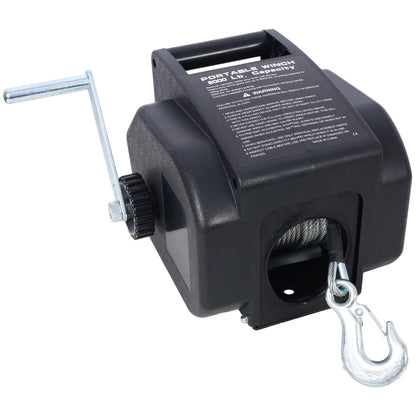 Reversible Electric Trailer Winch For Boats Up To 5000 Lbs With Galvanized Wire Rope And Casing - Black Daily Nest