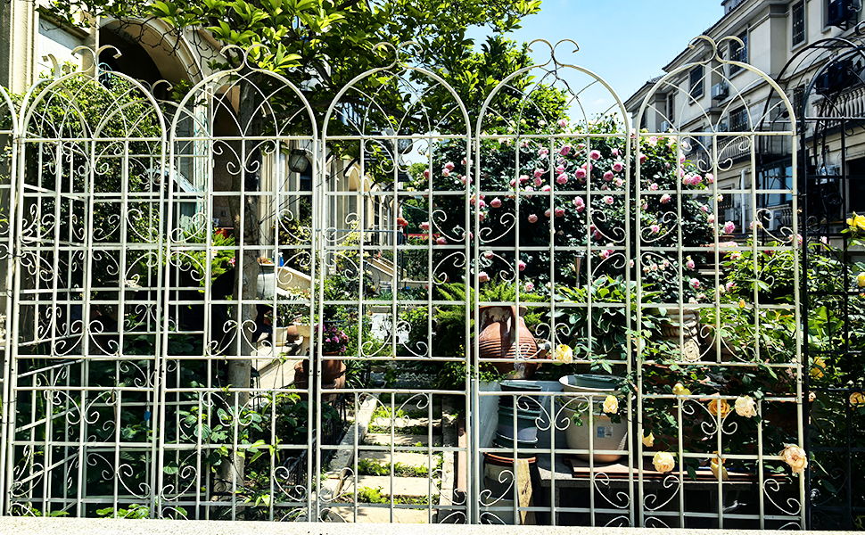 Metal Garden Rustproof Trellis For Climbing Plants Outdoor Flower Support Daily Nest