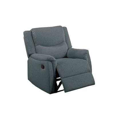 Manual Recliner With Upholstered Seat And Backrest Supportive Headrest Home Essentials