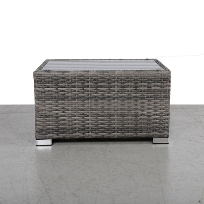 Chesterville - Slatted Side Table With Aluminum Top - Gray LSI Patio Furniture