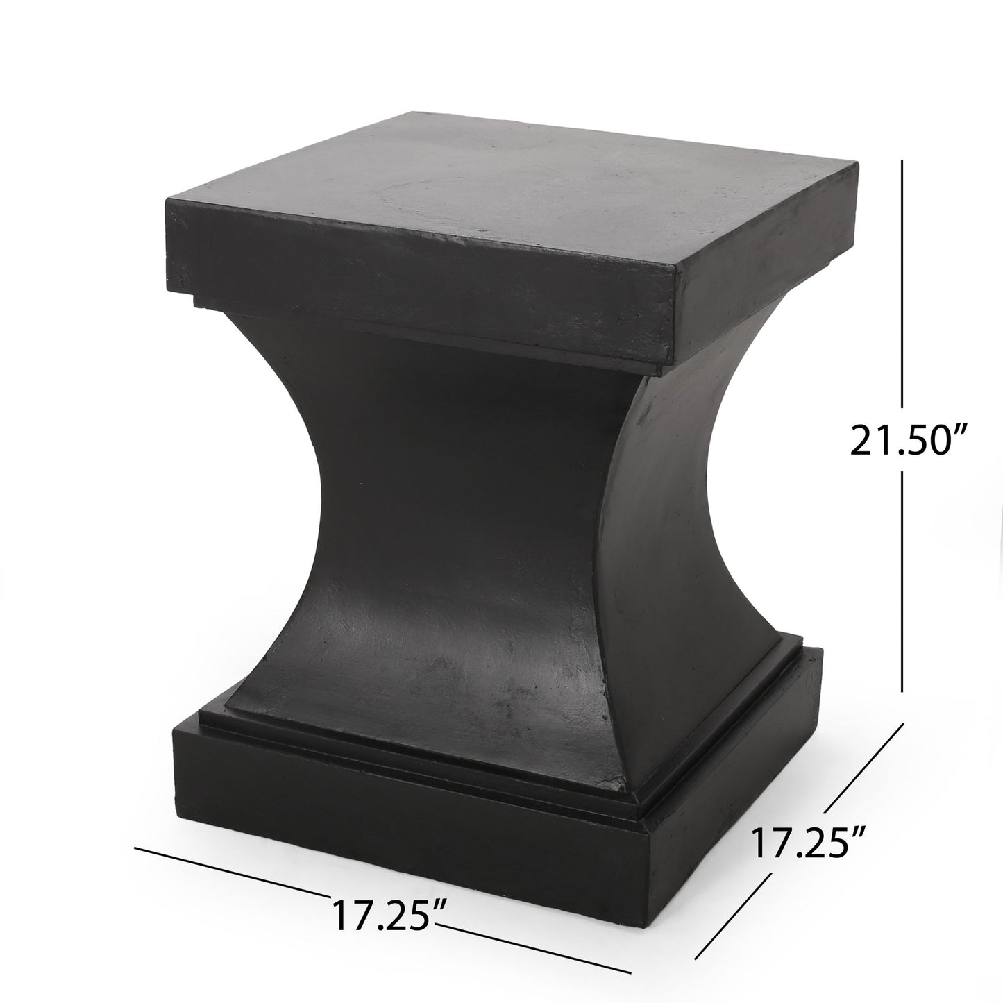 Athena - Modern Side Table With Pedestal Design Noble House