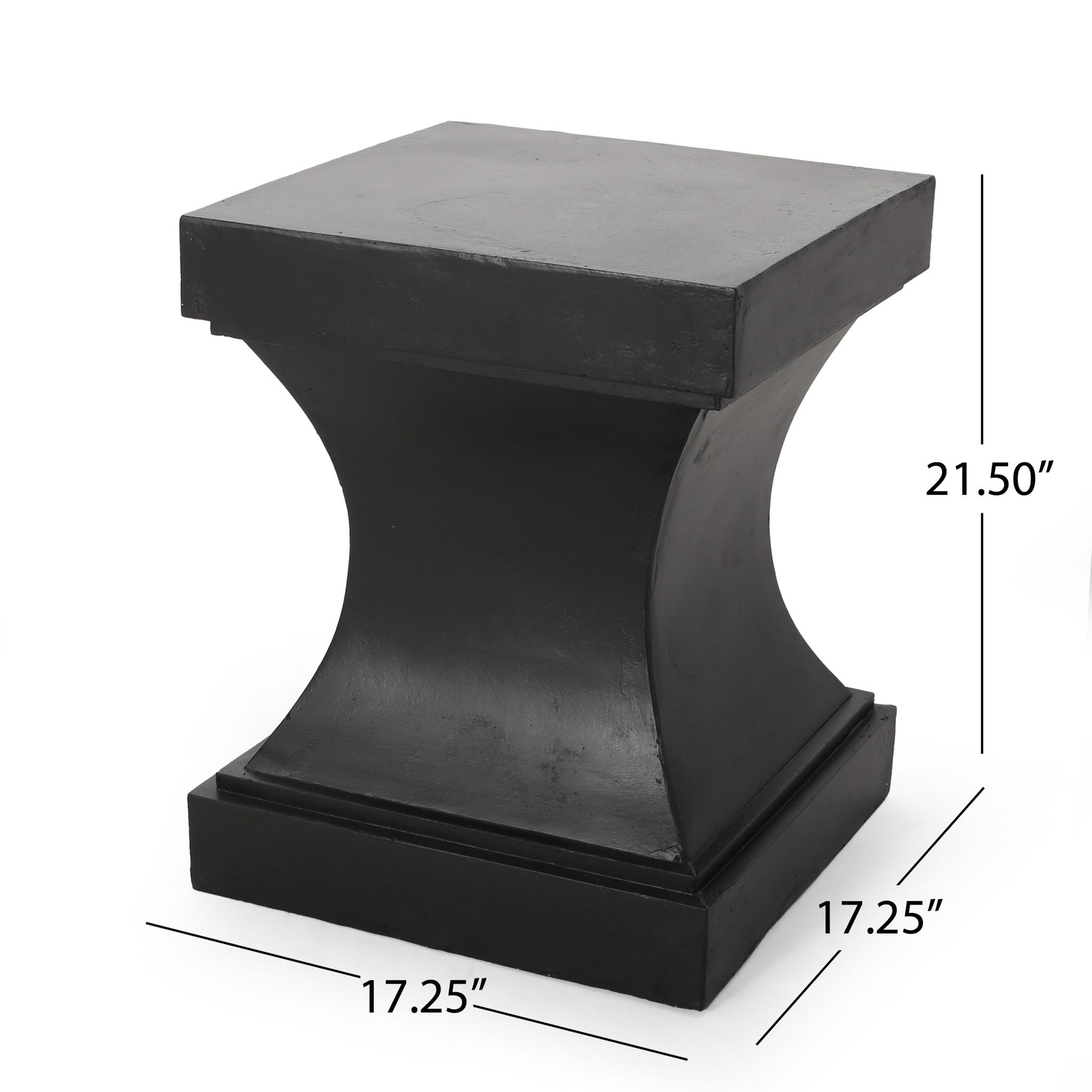 Athena - Modern Side Table With Pedestal Design Noble House