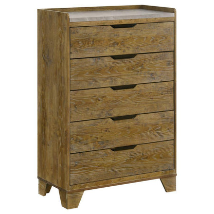 Henderson - 5-Drawer Bedroom Chest Of Drawers - Medium Oak Coaster Fine Furniture