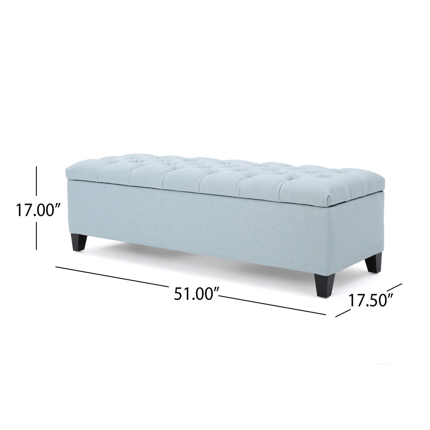 Glouster - Contemporary Storage Ottoman With Button Tufted Design Noble House